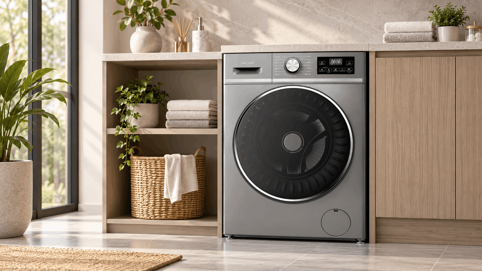 Lave Linge MAXWELL 12Kg INVERTER / MAX-WMFL1214DSNC-IV / Dark Silver